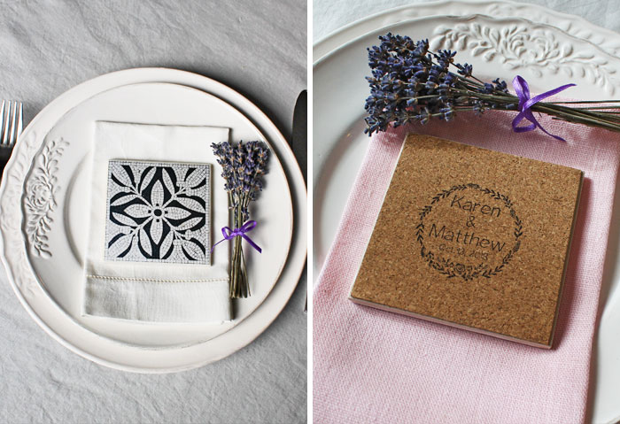 Wedding favor ideas Copenhagen coasters